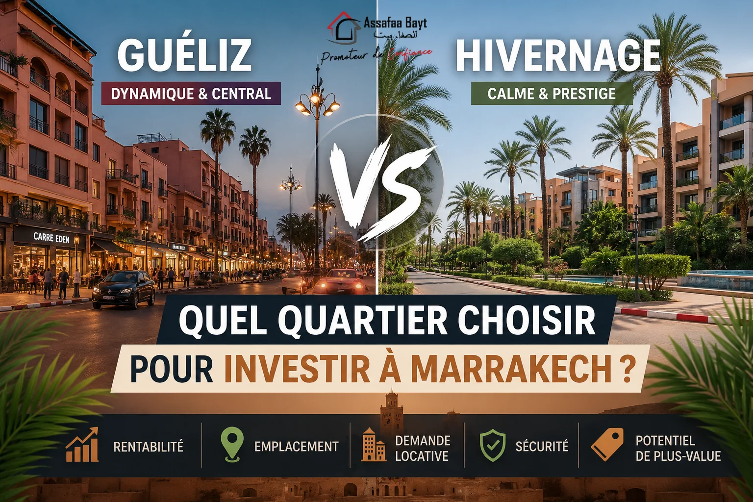 Guéliz vs Hivernage